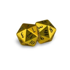 Ultra Pro Heavy Metal D20 Dice Set (2ct) -Card Game Accessories Shop 85341 Dice HeavyMetal D20 YellowAndWhite 62f29c5a 0dfb 4268 8f2b 939519b130a6