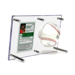 Ultra Pro Baseball & Card (35PT) Clear Flip Display Case -Card Game Accessories Shop 85445 Acrylic ConvertibleBallHolder HoriBack
