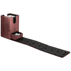 Ultra Pro Suede Collection: Alcove Tower Flip Deck Box -Card Game Accessories Shop 85764 Alcove Tower Suede Ruby Open BackwC