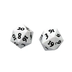 Ultra Pro Heavy Metal D20 Dice Set (2ct) -Card Game Accessories Shop 85784 Dice HeavyMetal D20 White Black 03e3e3a4 412c 4896 8d10 fb3fe351eba2