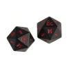 Ultra Pro Heavy Metal Black And Red D20 Dice Set (2ct) For Dungeons & Dragons -Card Game Accessories Shop 86855 Display D D HeavyMetal D20 DiceSetDICE