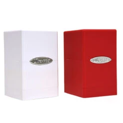 Ultra Pro Red & White Satin Tower Deck Boxes Bundle (2ct)
