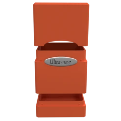 Ultra Pro Classic Satin Tower Deck Box 40 Ultra Pro Classic Satin Tower Deck Box -Card Game Accessories Shop orange open front