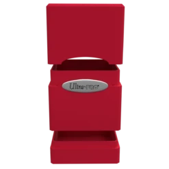 Ultra Pro Classic Satin Tower Deck Box 24 Ultra Pro Classic Satin Tower Deck Box -Card Game Accessories Shop red open front