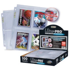 Ultra Pro Premium Series 4-Pocket Secure Pages (100ct) For Toploaders