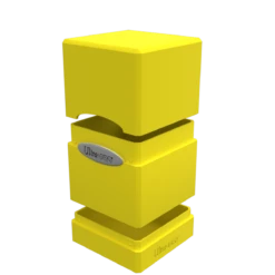 Ultra Pro Classic Satin Tower Deck Box 37 Ultra Pro Classic Satin Tower Deck Box -Card Game Accessories Shop yellow open side